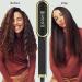 Ring Hair Straightener Comb - Dual Voltage Fast Heating Brush for Women | Black & Gold - Buy Online on GoSupps.com
