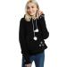 YYW Women's Oversized Pet Hoodie Sweatshirt with Cat/Dog Holder Pouch (Black, Large) - Buy Online on GoSupps.com