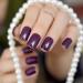 Dark Violet False Nail Tips - 100C Deep Purple Acrylic UV Nails Art Decoration Set - Buy Online on GoSupps.com