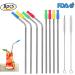 Stainless Steel Drinking Straws Metal Reusable Straws with Brushes and Tip Cover for 30oz Tumbler Rambler Cups - Buy Online on GoSupps.com