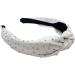 Topkids Accessories Studded Knot Alice Bands Adult Women Hair Accessories for Women Hair Bands for Women Thick Headband Womens Headbands Head Bands Adult Women Wide Headbands (White) - Buy Online on GoSupps.com