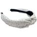 Topkids Accessories Studded Knot Alice Bands Adult Women Hair Accessories for Women Hair Bands for Women Thick Headband Womens Headbands Head Bands Adult Women Wide Headbands (White)