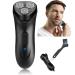 Electric Shaver for Men Electric Beard Trimmer Cordless USB Rechargeable Electric Men's Shaver Wet and Dry Men's Rotary Shavers with Pop-up Trimmer Waterproof Electric Pocket Shaver for Travel Home Use 057
