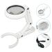 Magnifying Glass with 8 LED Lights Handsfree Magnifier 5X+11X Dual Magnification Lens Gentle & Bright Light Settings Ideal for Reading Books Jewlery Coins Craft & Hobbies