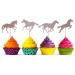 Qerleny 24 pieces set rose gold glitter horse cupcake decoration horse cupcake decoration unicorn theme cake decoration