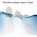 Baby Fork Spoon Fine Workmanship Safe Cute Shape High Temperature Resistant Exquisite Beautiful Toddler Feeding Utensils for Feeding(Off-White) - Buy Online on GoSupps.com