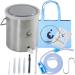 Topquafocus 2L Knlistier-Eimer kit for the intestinal cleaning of leak-proof coffee inlet kit for home stainless steel bucket for intestinal flushing blue