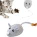 Cat toys electric play mouse cat toys mice mouse toy cat toys play mice for cat interactive toy mouse with USB cable for cat outlet and against boredom mouse gray-USB