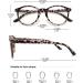 Koosufa Anti Blue Light Reading Glasses for Men & Women - Spring Hinge Round Design Anti-Fatigue Multiple Diopters Available - Leopard & Transparent 2.25x - Buy Online on GoSupps.com