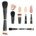 Falliny 4 in 1 Double Ended Makeup Brush Set, Portable Travel Foundation Powder Brush Detachable Eyeshadow Face Concealing Brush for Blending Liquid, Blush or Flawless Powder Cosmetics 4 in 1 foundation brush