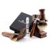 JAG Shaving Razor Set - Sustainable 4 -part razor set made of wood - Silberspitz roof hair shaving brush - double edge of the razor blades of razor blades - razor stand - leather bag for razor planes