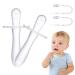 Vicloon Teething Toys for Baby 2pcs Teether Toy Silicone Baby Teether Baby Teething Toy with 2 Anti-Lost Chain Baby Teether Toys Chew Toy Teething Ring for 2 Months Above Boys & Girls S-Regular transparent
