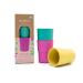 bobo&boo Plant-Based Cups for Kids   Melamine and BPA Free - Microwavable and Dishwasher Safe - Eco-Friendly Toddler Drinking Cup Set - TROPICAL