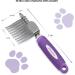 XQX Dematting Fur Rake Comb Brush for Dogs and Cats - Long 2.5" Steel Safety Blades Metal Comb for Detangling Matted or Knotted Undercoat Hair - Buy Online on GoSupps.com