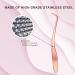 Miuffue False Eyelash Applicator - Stainless Steel Curved Tweezers for Strip Lashes | Rose Gold - Buy Online on GoSupps.com
