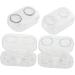 Solustre 12-Piece Contact Lens Case Set - Stylish Linen Storage Containers for Lenses & Cosmetics - Buy Online on GoSupps.com