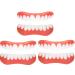 Gimly dentures silicone prostheses cosmetic veneer teeth for plug in teeth fill set for men women cover missing teeth 3 pairs dentures
