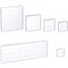 Whaline 6 Pieces Acrylic Stamp Block Clear Stamping Tools Set with Grid Lines for Scrapbooking Crafts Card Making, Assorted Sizes