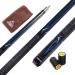 CUESOUL 58 Inch 19oz/20oz Maple Billiard Stick Pool Cue Set 11.5mm/13mm Tip Weight Adjustable 21oz-Moon Blue without Case 13mm