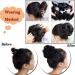 Honey Blonde & Bleach Blonde Messy Updo Hair Bun Extension - Curly Hair Scrunchie Ponytail Chignon - Buy Online on GoSupps.com