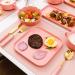 Pink Tableware Western Food Platter Steak Knife and Fork Plate Placemat Napkin Combination Set Kitchenware As shown A - Buy Online on GoSupps.com