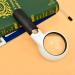 Handheld Magnifying Glass 11 LED Lights30Times Double High-Power Lens Identification of Antiques Reading Newspaper Reading Magnifier - Buy Online on GoSupps.com