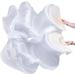 FJYIRI Women 1 Pair Hand-Made Silk Long Belly Dance Fan Veils White Color 1.8 m