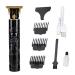 USB T9 Hair - Rechargeable Skull Embossed Beard Trimmer for Men Rechargeable Grooming Kit for Facial Hair - Hair Shaver & Groomer Nanyaciv Black