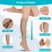 2 Pairs Compression Stockings with Zipper - Toe-Free Calf Zip for Men & Women | Medical-Grade Compression for Varicose Veins & Edema Recovery - Buy Online on GoSupps.com