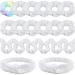 IVARYSS White Scrunchies for Tie Dye  DIY Cotton Bow Scrunchies  Headbands  3 Kinds of Party Activities Hair Accessories for Girls and Women  20 Pieces