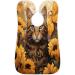 Sunflower Cat Beard Bib Apron | Beard Hair Catcher for Men | Perfect Father's Day & Christmas Gift with Suction Cups - Buy Online on GoSupps.com