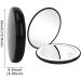 Deweisn Compact Rechargeable Lighted Makeup Mirror - 1X/10X Magnifying, Foldable, Double-Sided - Ideal for Travel, Purse, Handbags - Black - Buy Online on GoSupps.com
