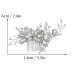 Easedaily Rhinestone Bride Wedding Hair Comb - Silver Crystal Bridal Hair Piece with Pearl Accents for Women and Girls - Buy Online on GoSupps.com