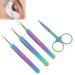 Eyelash Extension Tweezers Set - 4pcs Stainless Steel Nail Art Tools | Curved & Straight Tweezers for Perfect Lash Application - Buy Online on GoSupps.com