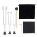 Tuning fork set (128 Hz 256 Hz 512 Hz) body-weighted tuning forks for the healing of chakra sets Medical healing healing tools spiritual objects and meditation tools (silver)