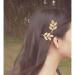 Olbye Leaf Hair Clip Dainty Gold Metal Barrette Hair Pin Bridal Hair Accessories Hair Holder For Women and Girls 2 Pcs