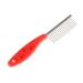 Lukis stainless steel dog comb cat comb coarse teeth grooming comb red