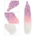DSOAR Deep Twist Crochet Hair - 22 Inch Synthetic Ombre Kinky Curl Braided Hair Extensions - 3 Pack - Pure/Pink/60 - Buy Online on GoSupps.com