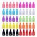 Nail Polish Remover Clips  100 Pcs Acrylic Nail Clips Caps for Remover Cleaner Clip Caps Tool IRCHLYN (10 Colors)