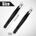 Stainless Steel Nose Hair Trimming Tweezers Set for Men and Women - 2 Pieces Black Round Head Tweezers for Sideburns, Brows, and Body - Water Resistant Nose Hair Clippers - Buy Online on GoSupps.com