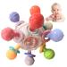 BAOK biting toys-baby-shaker toys-baby bite ring toys with rattles sensory rattling bite ring baby custody tools to facilitate teething