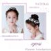 IYOU Princess Communion Headpiece Flower White Headband Pearl Hair Vine Bridal Wedding Hair Accessories for Flower Girls - Buy Online on GoSupps.com