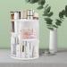 Seinlife 360 Rotating Makeup Organizer - Adjustable Spinning Holder for Countertop and Vanity - Foldable Cosmetic Storage Display Box - Large Capacity Shelf in White - Buy Online on GoSupps.com