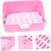 COLLBATH Box Rabbit Toilet Guinea Pig Cooling Racks for Baking Pet Litter Pan Trainer Cat Toilet Plastic 28.5X23.5X15.5CM Pink - Buy Online on GoSupps.com
