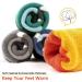 FanNicoo Kids Ski Socks - 3 Pack, Non-Slip Cuff, Warm & Soft - Orange, Gray, Blue - Buy Online on GoSupps.com