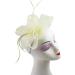 Finecy In New Women Feather Flower Headband Fascinator Clip Races Wedding Party Royal Ascot (Beige) M Beige - Buy Online on GoSupps.com