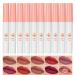 10 Colors Lipstick Tube Red Matte Velvet Lip Tint Stain Set Natural Ingredients Lip Gloss Set Waterproof & Long Lasting 24 Non-Sticky