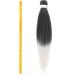 LDMY Pre-Stretched Braiding Hair Extensions - 8pcs 26 Synthetic Kanekalon Ombre Green Braids | Lightweight Black-Grey Hair Fiber - International Shipping Available - Buy Online on GoSupps.com