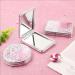 SUKPSY Compact Travel Makeup Mirror - Double-Sided Magnifying Handheld Mirror - Quicksand Glitter - Portable and Folding - Pink + Circular - Buy Online on GoSupps.com