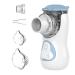 FEELLIFE inhalation device for children & adults - quiet inhalator for babies - portable easy & effective for respiratory diseases - adjustable spray 2 atomizer membranes included (blue)